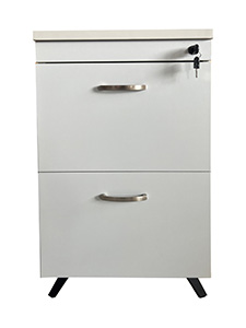 GZPL08GYFF: Two Drawer Filing Cabinet With Feet or Wheels