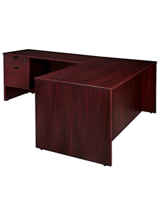 PL03 PL4696 PL07: L Shaped Desk with Pedestal