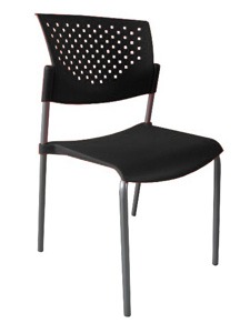 PM1400 - Plastic Guest Chair with Metal Frame