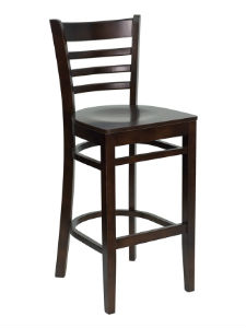 PM25: Wood Bar Stool with Wooden Seat