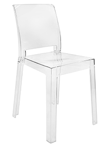 PM3550: Barely-there clear polycarbonate chair
