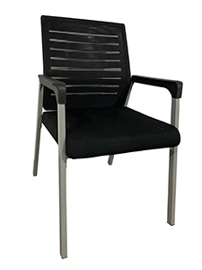 PM9511: Linear Mesh Guest Chair with Black or Grey Cushion