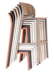 Ezpeleta Trena stackable stool for outdoor and indoor use